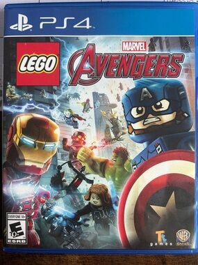 Lego Marvel Avengers PS4 Game - Blue, Red, Green